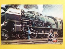 cpa LOCOMOTIVE à vapeur  type 241 P de la SNCF TRAIN Chemin de fer Railway