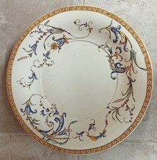 Ancien Grand Plat Faïencerie Gien Décor Floral Art De La Table Ancien 