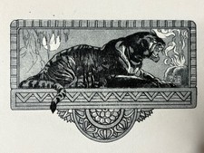 MAURICE DE BECQUE Gravure Eau Forte Art Deco 1930 panthere noire Type Paul Jouve