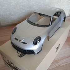 Carrosserie de voiture RC peinte Tamiya Porsche 911 GT3 argent carrosserie RC...