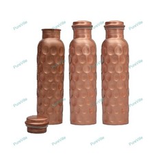 Lot de 3 bouteilles en cuivre