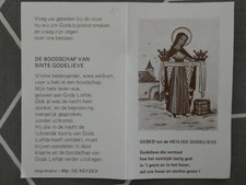 Image pieuse double  belge  sainte Godelieve ,