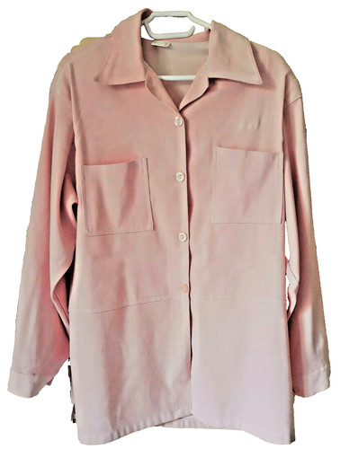 Veste chemise rose poudré