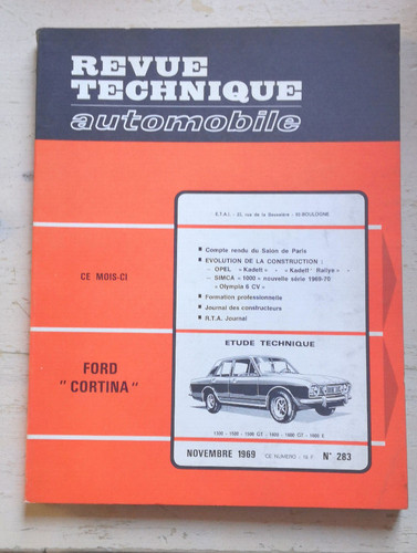 Revue technique ford cortina - technique,