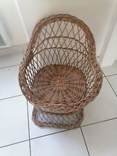 Petit fauteuil osier enfant 1960 