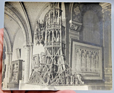 ANCIENNE PHOTO PHOTOGRAPHIE AMIENS EXPOSTION MAQUETTE FLECHE CATHEDRALE 1913 #38