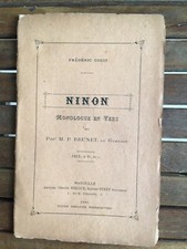 GUEIT : ‎Nino. Monomogue en vers dit par M. Brunet, du Gymnase. Marseille. 1883‎