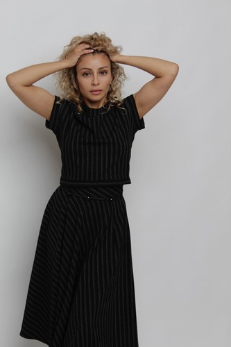 Jupe fluide femme noire - , chic