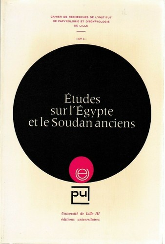 Egyptologie etudes sur - -,