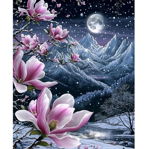 Paysage neige peinture par - de,