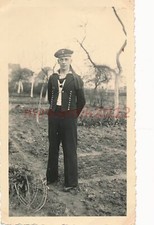 Photo, Kriegsmarine, Marinesch. Wesermünde, marin dans le jardin à la maison,...