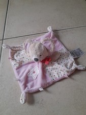 DOUDOU PLAT SOURIS ROSE MOTS D'ENFANTS