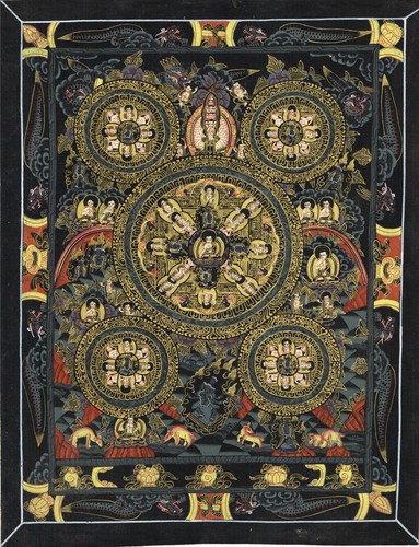Main thangka peinture lord - peinture, de