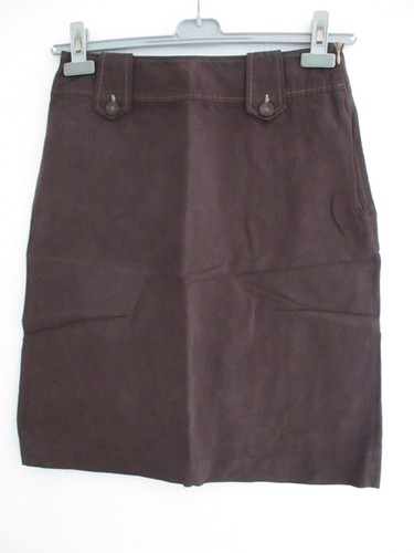 Jupe caroll coton marron - jupe,