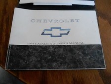 94 Chevy Cavalier Propriétaire Opérateurs Manuel