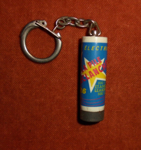 Porte clés pile leclanche - porte-clés,