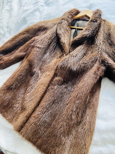 Manteau marron jama fourrure - manteau,