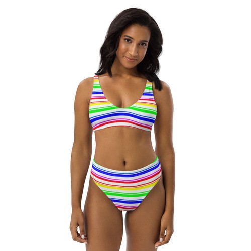 High waist bikini set - high,