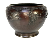 VASE OU CACHE-POT EN BRONZE