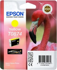 Original Epson T0874 jaune flamant rose stylet photo R1900 o.V.