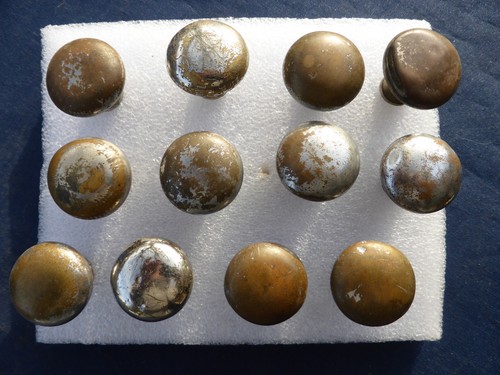 Boutons ronds laiton - 12,