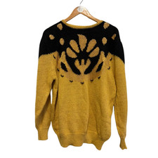 Pull Vintage Noir Moutarde