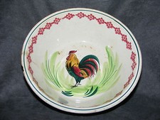 ANCIEN PLAT AU COQ FAIENCE