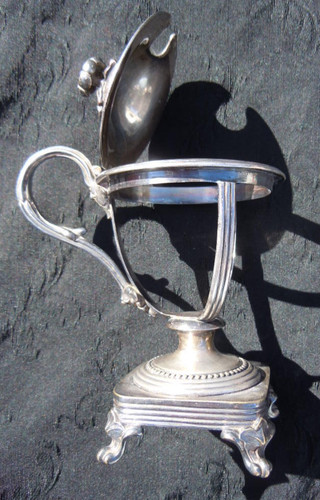 Moutardier métal argenté
