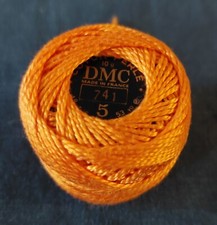 Bobine coton perlé DMC orange