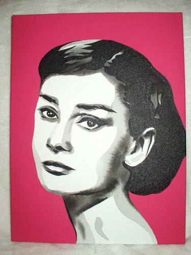 Toile peinture audrey hepburn - audrey,