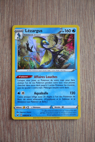 Carte pokémon lézargus - carte,