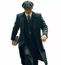 Men's Black Wool 3/4 Length
