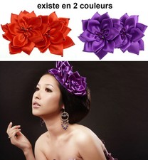 Accessoire coiffure mariage mariée danse bibi Fleurs satin Strass