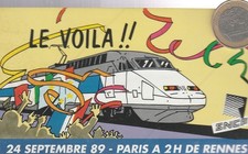 C40 train. SNCF. TGV. Rennes 1989
