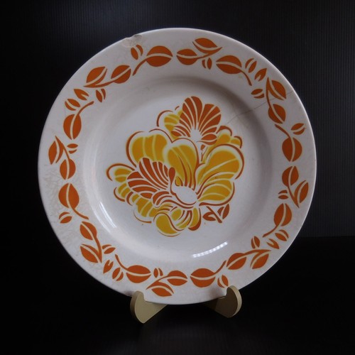 Assiette plate faïence - , brunc