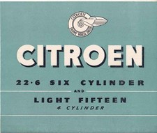 Brochure Citroën Traction Light 15 (11) / 22.6 (15) 1950 Grande Bretagne / U.K.