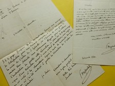 POUJOULAT (1808-1880) HISTORIEN. Député MARSEILLE Aix Provence. 2x AUTOGRAPHE