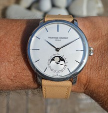 Frederique Constant Full Set Manufacture Slimline Phases Lune 42M Montre Acier