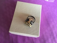 bague en argent panthere yeux opales