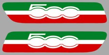 2 X LOGO DECO FIAT 500 ITALIE SPORT ABARTH RACING AUTOCOLLANT STICKER AUTO FA155