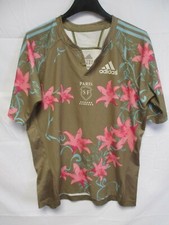Maillot rugby Stade Français Paris marron fleur 2008 ADIDAS vintage shirt 14 ans