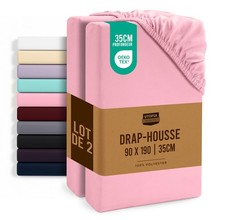 Lot de 2 Drap Housse - Rose
