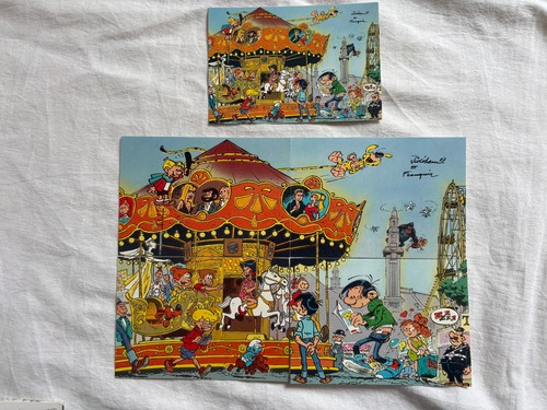 Cartes postales puzzle manège
