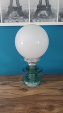 Très belle lampe à poser boule plus socle isolateur design atelier