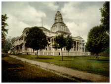 New York, Chautauqua, Athenaeum Hotel  Vintage photochrom print by Detroit Photo