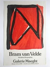 Bram VAN VELDE (d'ap.) Galerie Maeght, 1982. Affiche originale en lithographie
