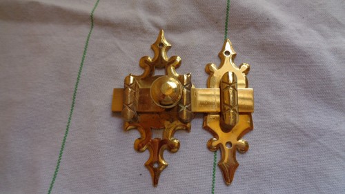 Verrou porte laiton - laiton, dore