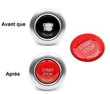 Start Stop Bouton Housse Rouge