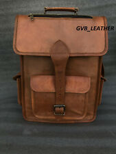 Homme Cuir Sac à Dos Collège Sac à Livre Ordinateur Portable