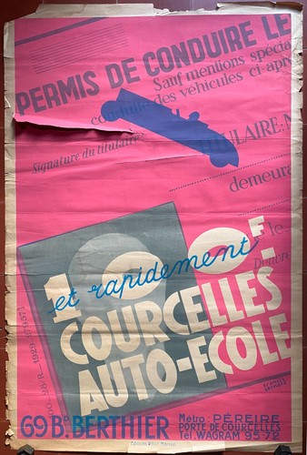 Affiche courcelles auto ecole - courcelles, auto-ecole